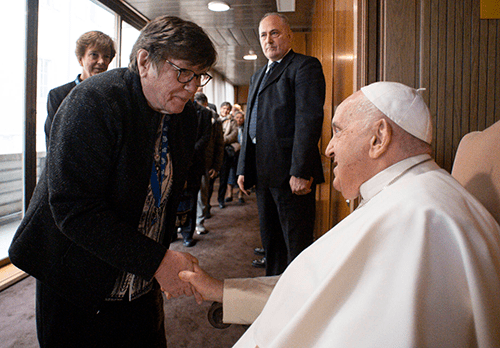 Sr Monica with Pope Francis