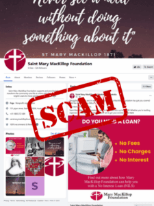 Image of fake Facebook profile